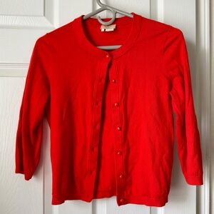 Kate Spade New York Live Colorfully Coral Silk Cashmere Cardigan | KSNY | M